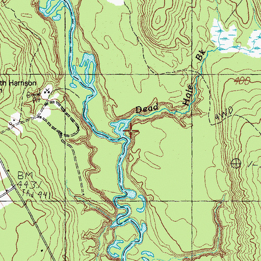 Topographic Map of Dead Hole Brook, ME