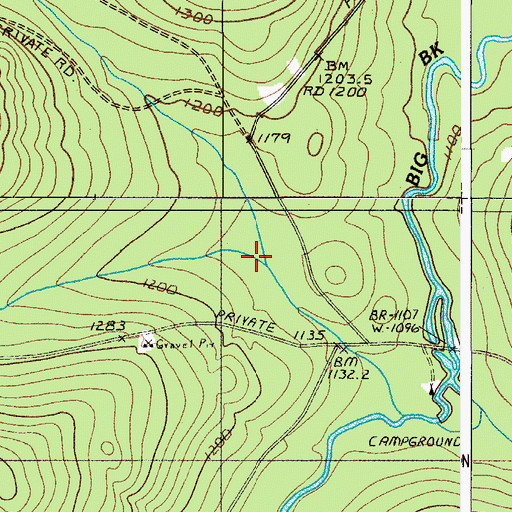 Topographic Map of Dead Horse Gulch, ME