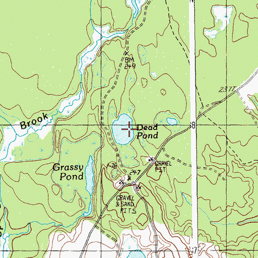 Topographic Map of Dead Pond, ME
