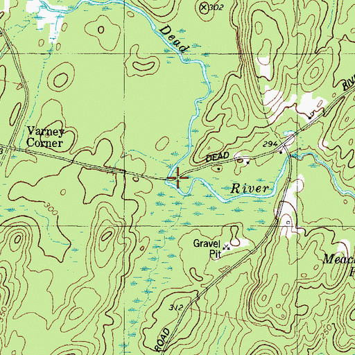 Topographic Map of Dead River, ME