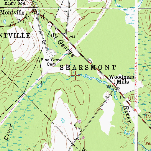 Topographic Map of Dead River, ME