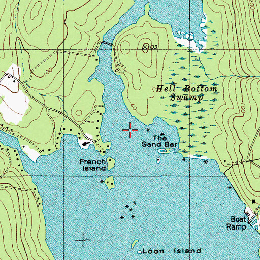Topographic Map of Dead River, ME