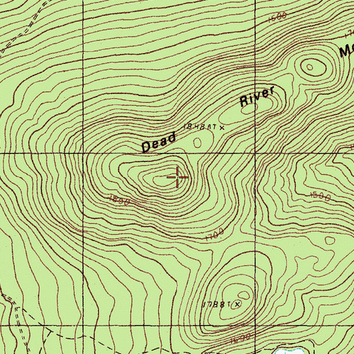 Topographic Map of Dead River Mountain, ME