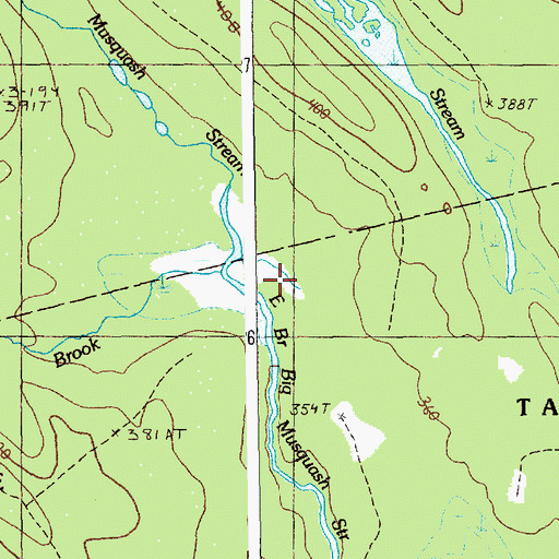 Topographic Map of Deadman Stream, ME