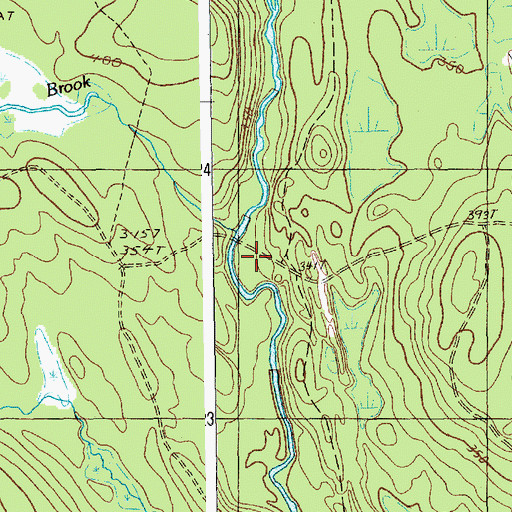Topographic Map of Deadwater Brook, ME
