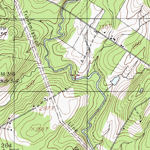 Topographic Map of Dearborn Brook, ME