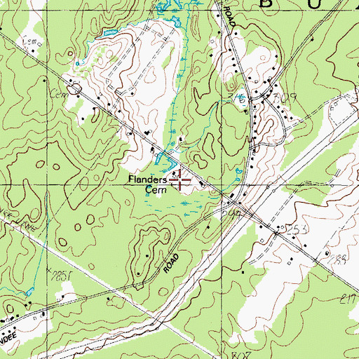 Topographic Map of Dearborn School, ME