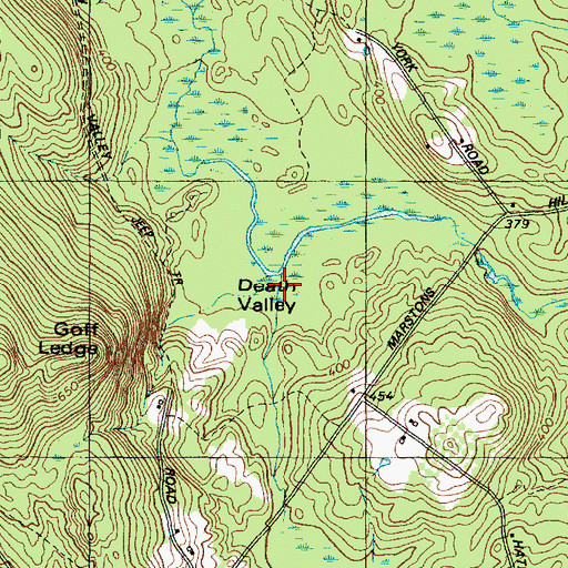 Topographic Map of Death Valley, ME