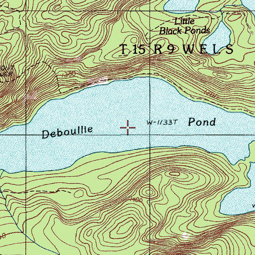 Topographic Map of Deboullie Pond, ME