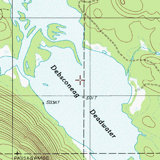 Topographic Map of Debsconeag Deadwater, ME