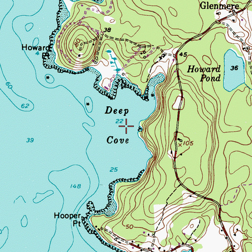 Topographic Map of Deep Cove, ME