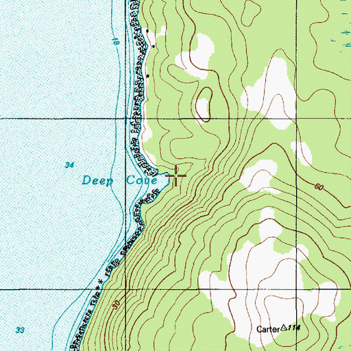 Topographic Map of Deep Cove, ME