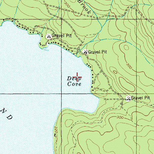 Topographic Map of Deep Cove, ME