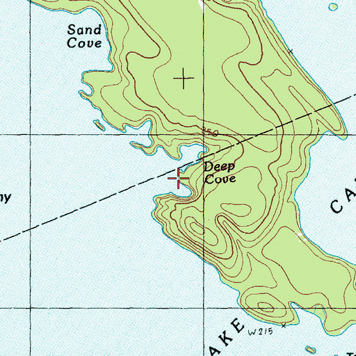 Topographic Map of Deep Cove, ME