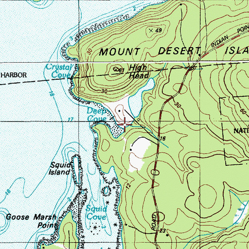 Topographic Map of Deep Cove, ME