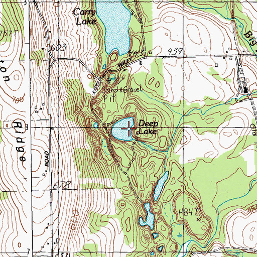 Topographic Map of Deep Lake, ME