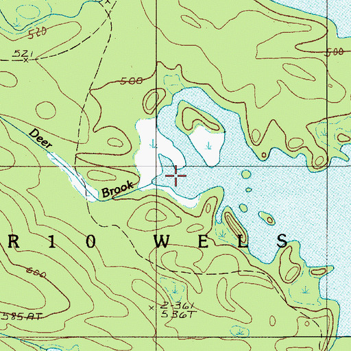 Topographic Map of Deer Brook, ME