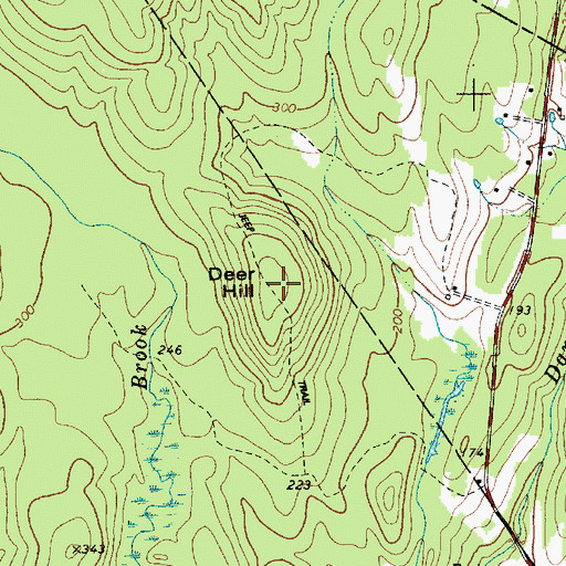 Topographic Map of Deer Hill, ME