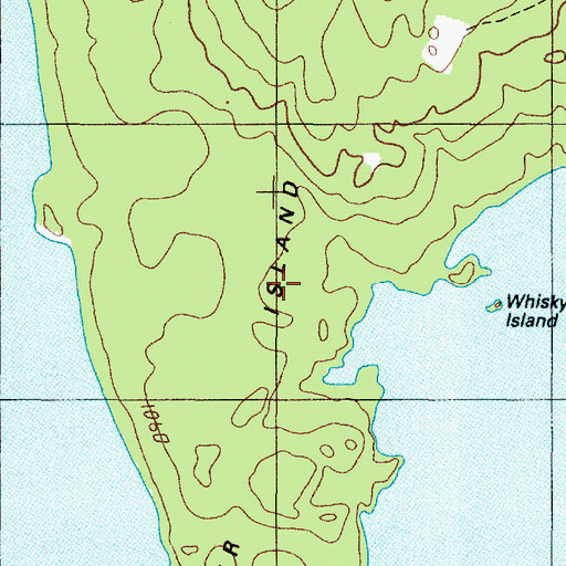 Topographic Map of Deer Island, ME