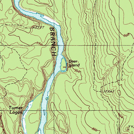 Topographic Map of Deer Island, ME