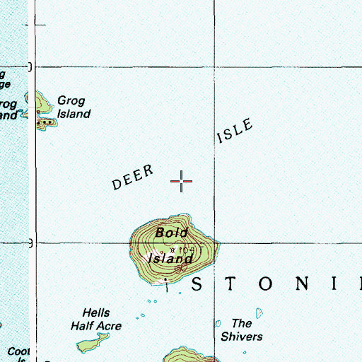 Topographic Map of Deer Island Thorofare, ME