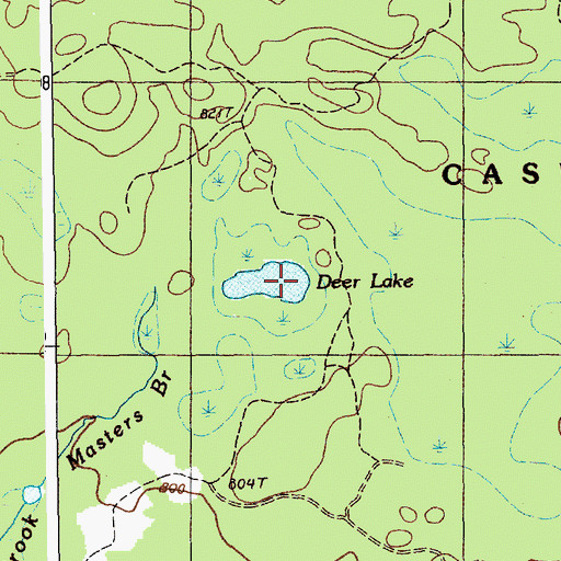 Topographic Map of Deer Lake, ME