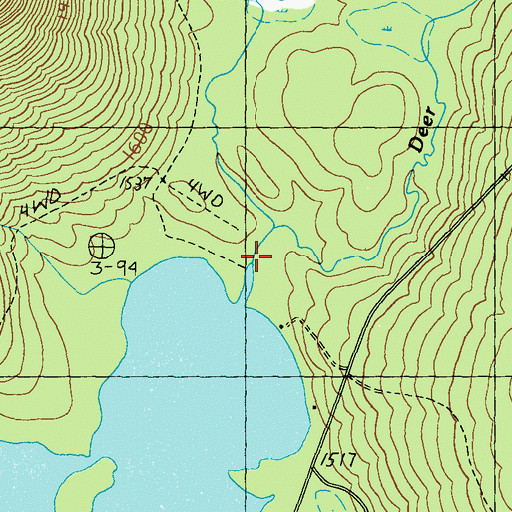 Topographic Map of Deer Mountain Stream, ME