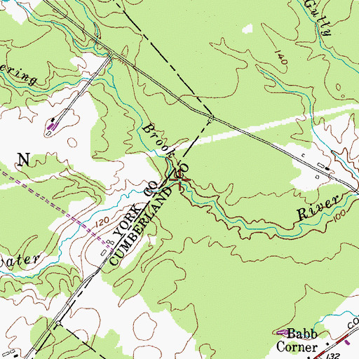 Topographic Map of Deering Brook, ME