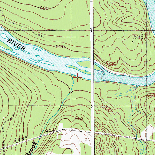 Topographic Map of Demarchant Brook, ME