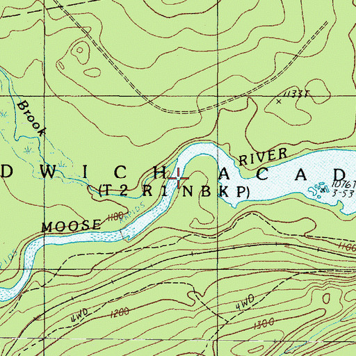 Topographic Map of Demo Brook, ME