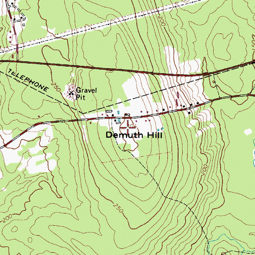 Topographic Map of Demuth Hill, ME
