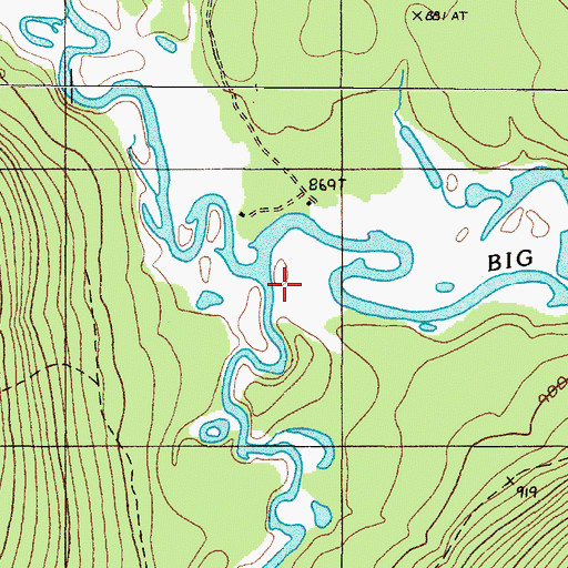 Topographic Map of Depot Stream, ME