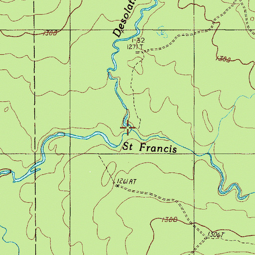 Topographic Map of Desolation Brook, ME