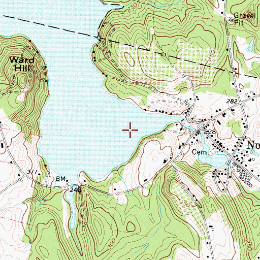 Topographic Map of Dexter Pond, ME