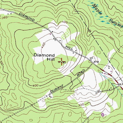 Topographic Map of Diamond Hill, ME