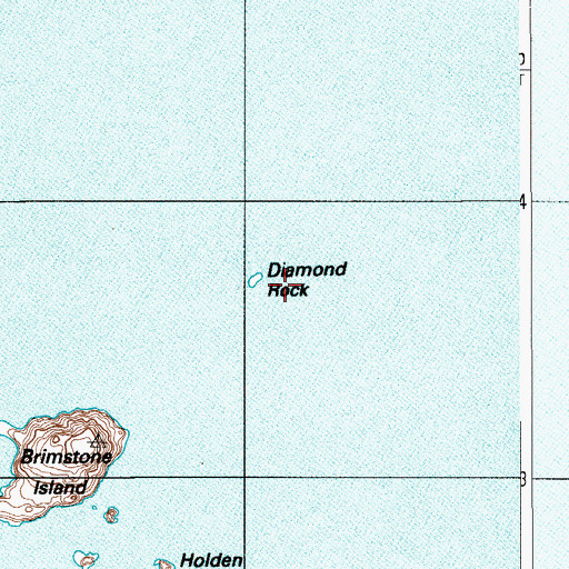 Topographic Map of Diamond Rock, ME