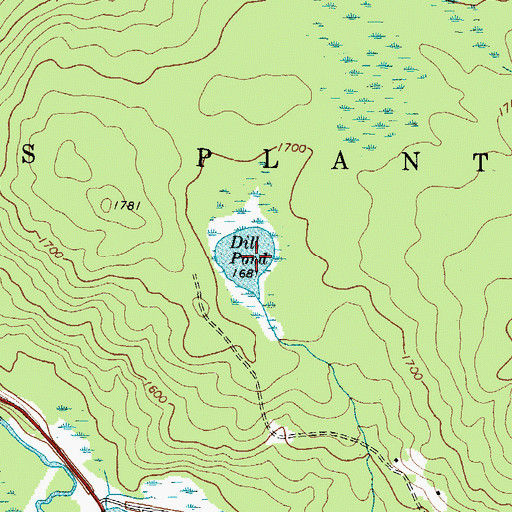 Topographic Map of Dill Pond, ME