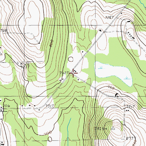 Topographic Map of Doble School, ME