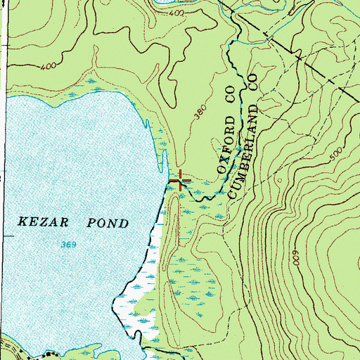 Topographic Map of Dock Brook, ME