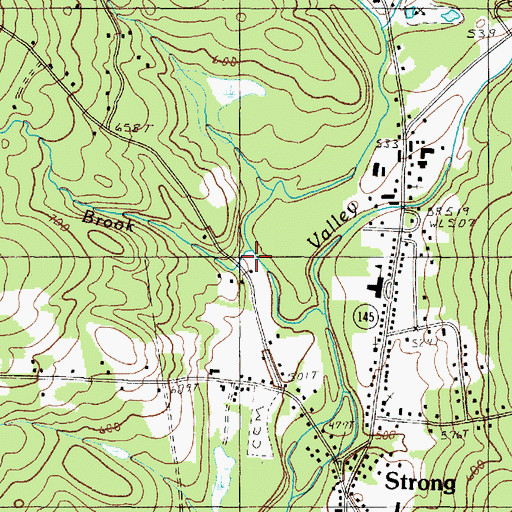 Topographic Map of Doctor Brook, ME