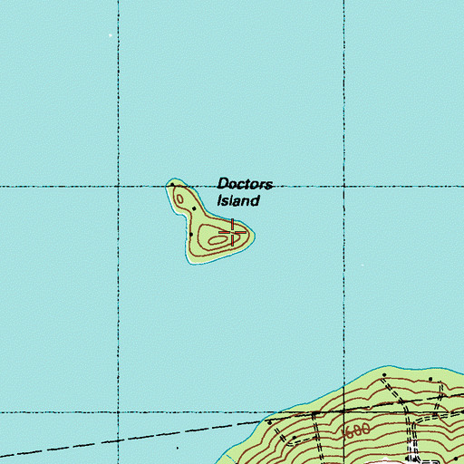 Topographic Map of Maneskootuk Island, ME