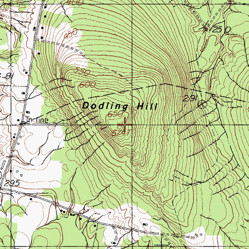 Topographic Map of Dodling Hill, ME
