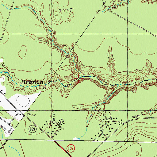 Topographic Map of Dog Brook, ME