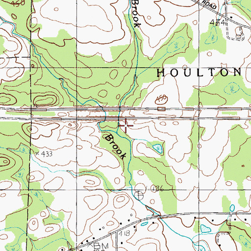 Topographic Map of Dog Brook, ME