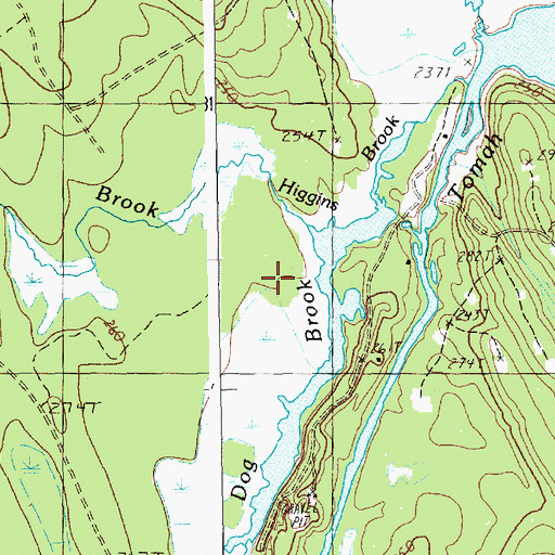 Topographic Map of Dog Brook, ME