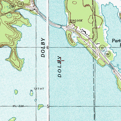 Topographic Map of Dolby Pond, ME