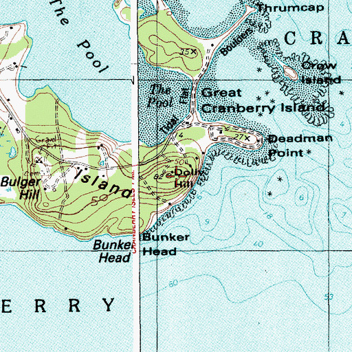 Topographic Map of Dolly Hill, ME