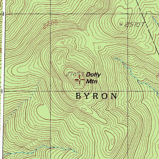 Topographic Map of Dolly Mountain, ME