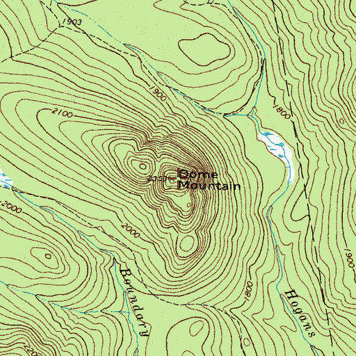 Topographic Map of Dome Mountain, ME