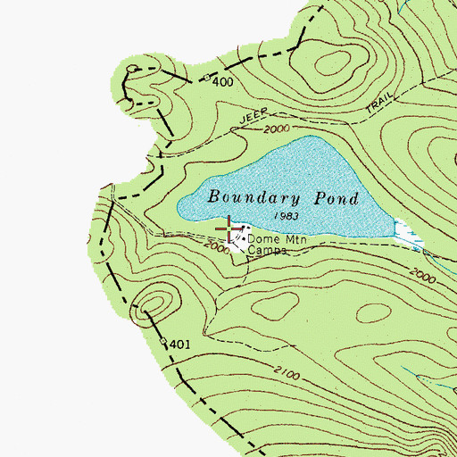 Topographic Map of Dome Mountain Camps, ME